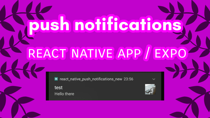 Gig Preview - Add push notifications fcm to your react native app or expo