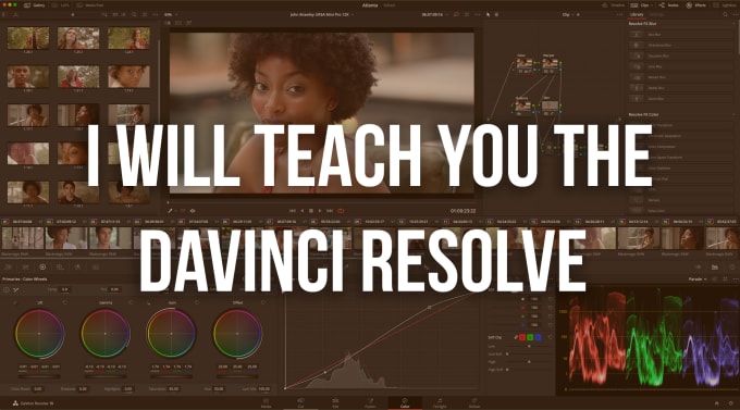 Gig Preview - Teach you editing, color grading, vfx in davinci resolve