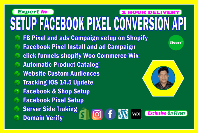 Gig Preview - Setup facebook pixel ios 14 update conversion API server side tracking