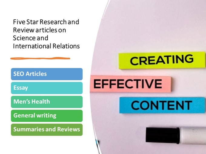 Gig Preview - Write original and professional essays, scientific content