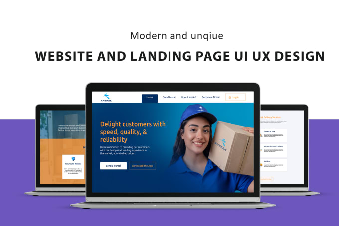 Gig Preview - Design modern home page uiux, landing page ui ux, website ui ux