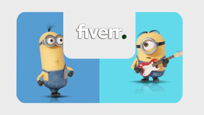 Gig Preview - Put your logo and text in funny minion rock video