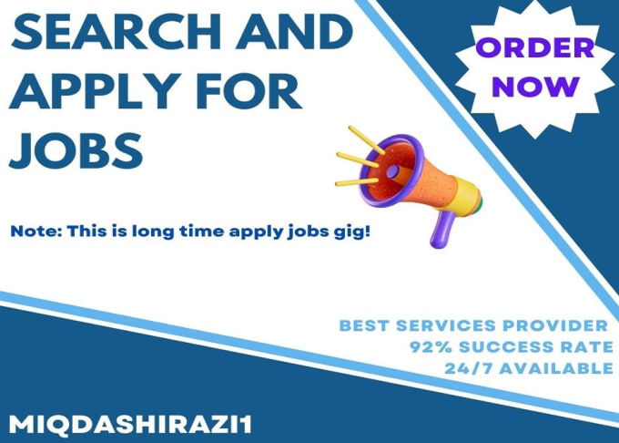 Gig Preview - Search and apply to your dream jobs for 30 days