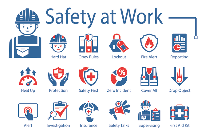 Gig Preview - Design safety at work icon set