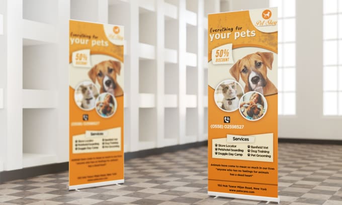 Gig Preview - Design roll up banner, billboard ads, retractable banner design