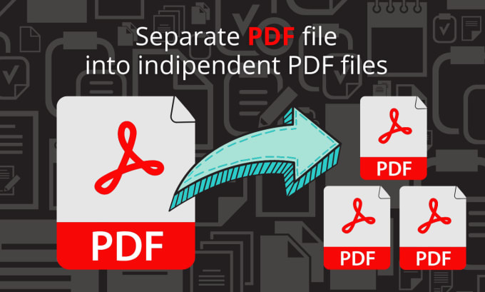 Gig Preview - Separate split pdf files into one or different pdf files