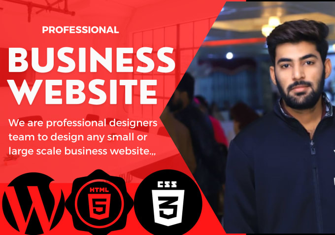 Gig Preview - Design, redesign wordpress, html css business website, landing page