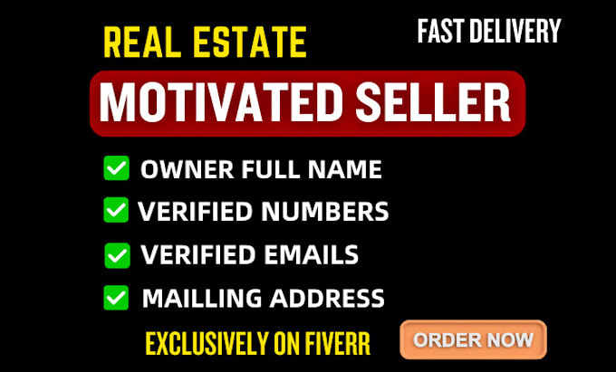 Gig Preview - Do skip tracing for real estate motivated seller leads, active cash buyer list