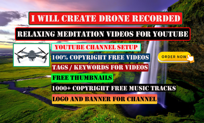 Gig Preview - Create drone recorded relaxing meditation music videos for youtube