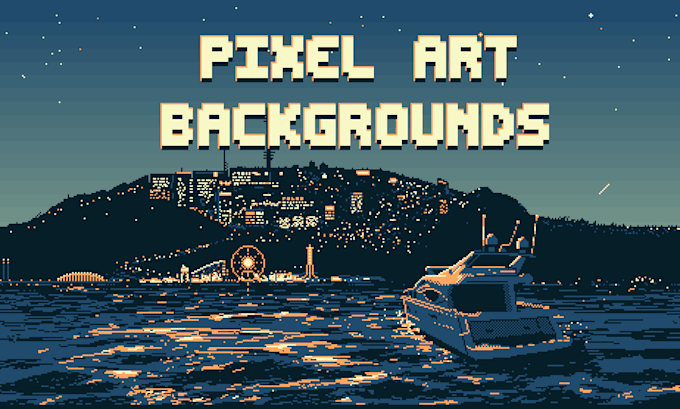 Gig Preview - Make eyecatching pixel art game backgrounds and animations