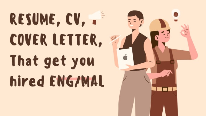 Gig Preview - Write resume, CV, cover letter,  that gets you hired english and malayalam