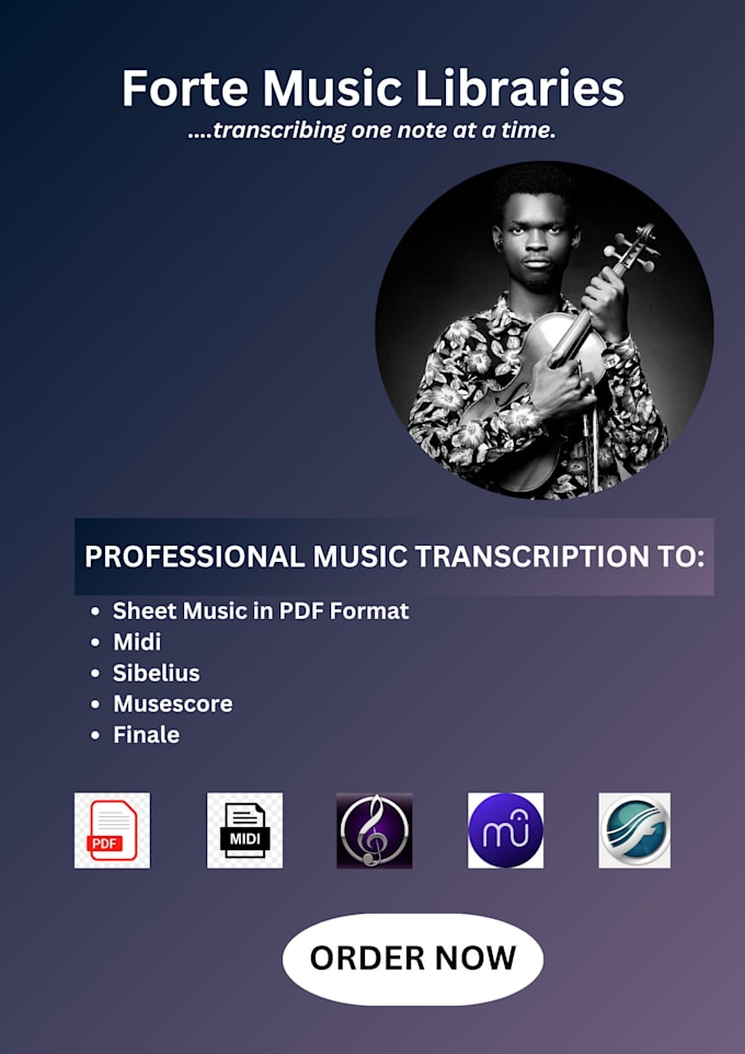 Gig Preview - Transcribe all your music audios to sheet music and midi