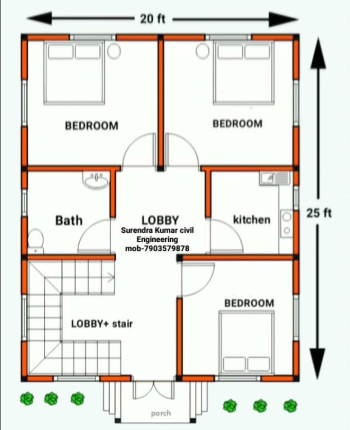 Gig Preview - Draw architectural building floor plan in just 1 hour