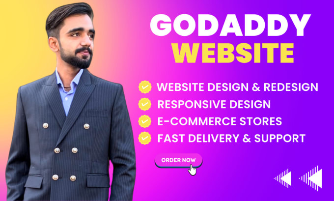 Gig Preview - Design or redesign godaddy website professionally