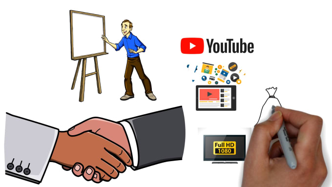 Gig Preview - Make whiteboard animations for commercial videos