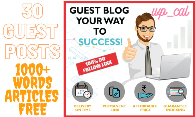 Gig Preview - Write and publish 30 guest posts high dr and da 90 google approved sites