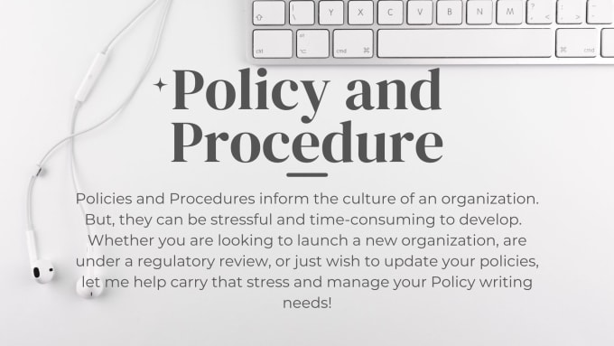 Gig Preview - Write your business and company policies