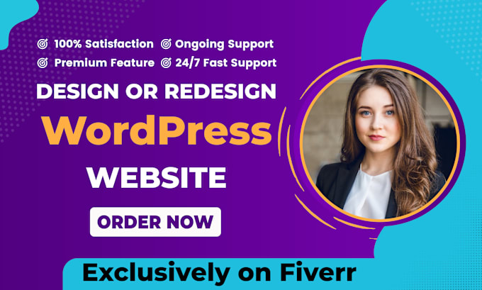 Gig Preview - Design, redesign, build, rebuild, clone, edit, fix or revamp wordpress website