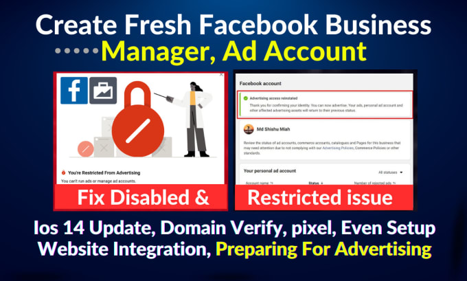 Bestseller - create fresh facebook business manager and ads account