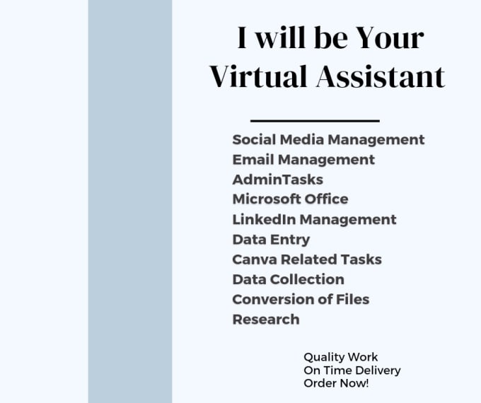 Gig Preview - Be your virtual assistant