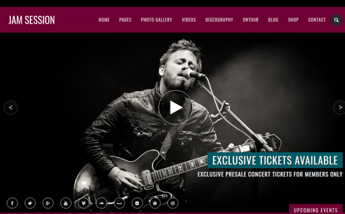 Gig Preview - Design your music website, artist, and dj website with full booking system