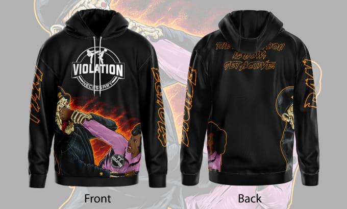 Gig Preview - Design full sublimation custom hoodie, tshirt, sweatshirt