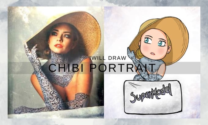 Gig Preview - Create a cute chibi portrait of you