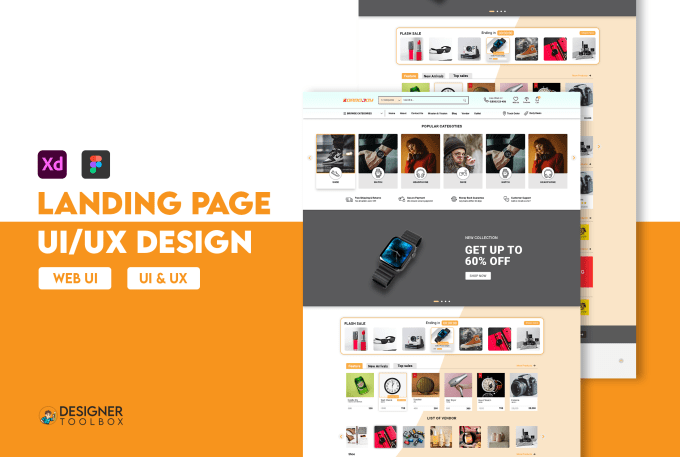 Gig Preview - Do modern website UI design, landing page UI design in figma, xd