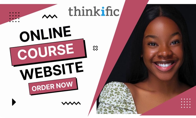 Gig Preview - Build thinkific online course website, kajabi online course