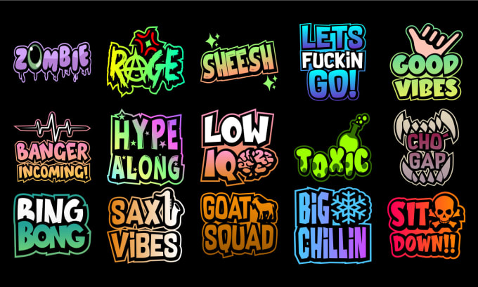 Gig Preview - Design custom text emotes for twitch youtube discord kick