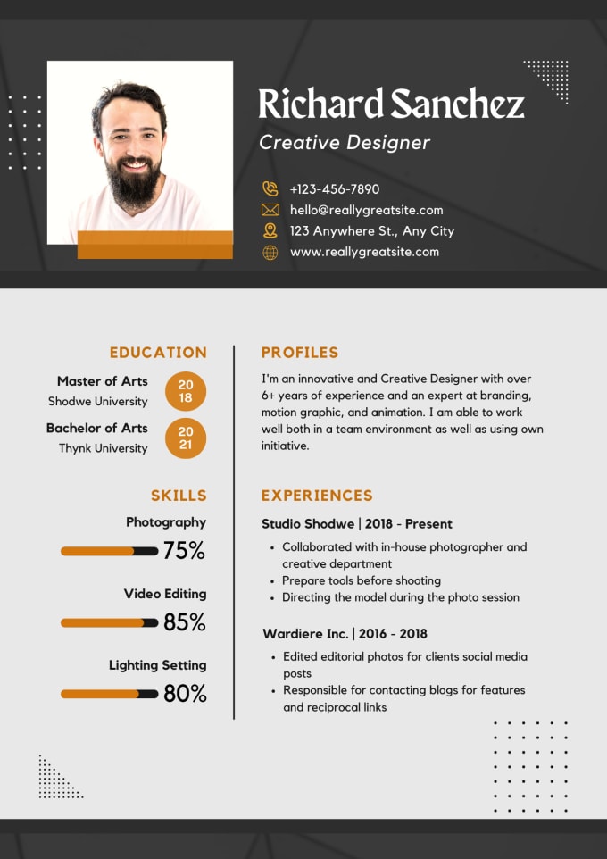 Gig Preview - Design professional CV and resume for you