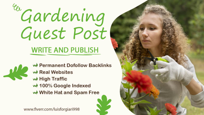 Gig Preview - Write and publish guest post on quality gardening website