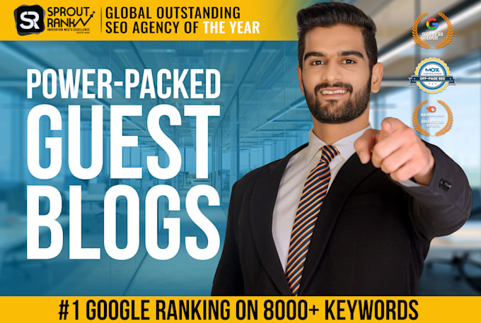 Gig Preview - Our agency will build high quality guest post backlinks for off page seo service