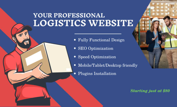 Gig Preview - Create logistics, freight broker, trucking, dispatch website