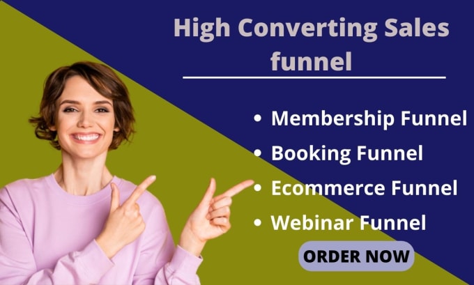 Gig Preview - Design sales funnel, go high level, kartra, clickfunnels, active campaign