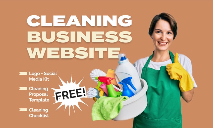 Gig Preview - Design house cleaning business website, pressure washing company booking web