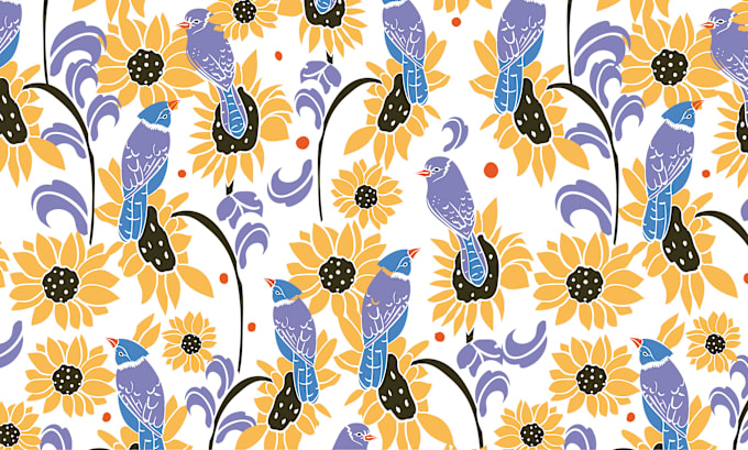 Gig Preview - Draw floral seamless pattern design textile prints