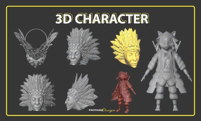 Gig Preview - Do professional 3d character and animation from 2d images