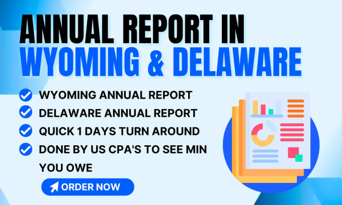 Gig Preview - File annual report in wyoming state and delaware as a US CPA