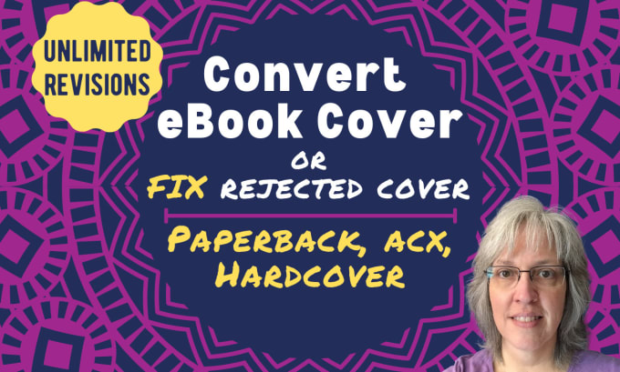 Gig Preview - Convert ebook cover to paperback hardcover or acx, fix rejected cover, for KDP