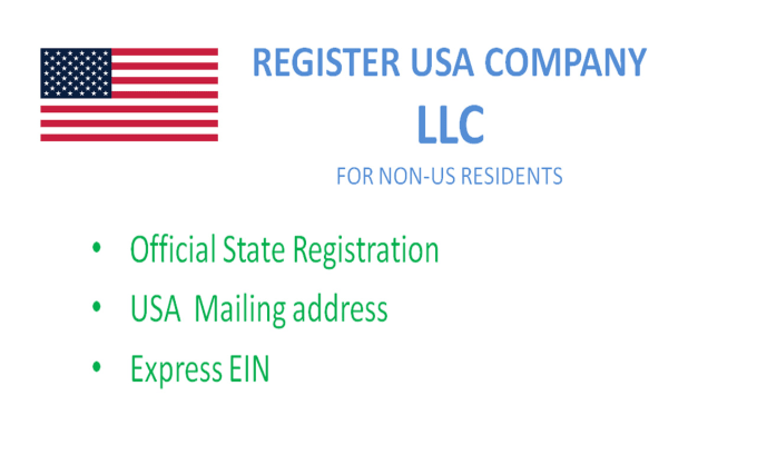 Gig Preview - Register formation US llc company for non US resident with ein