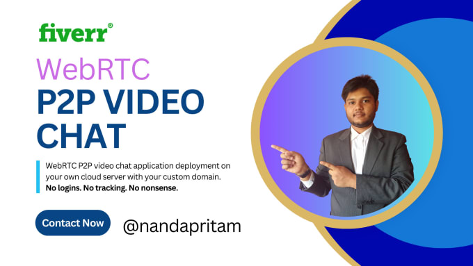 Gig Preview - Webrtc p2p video chat application