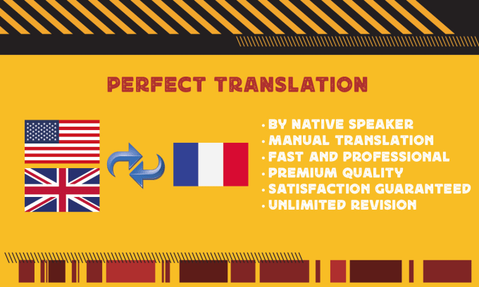 Gig Preview - Manually translate english to french and vice versa