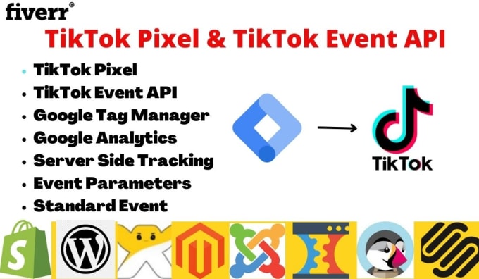 Gig Preview - Setup tiktok pixel and tiktok event API with GTM