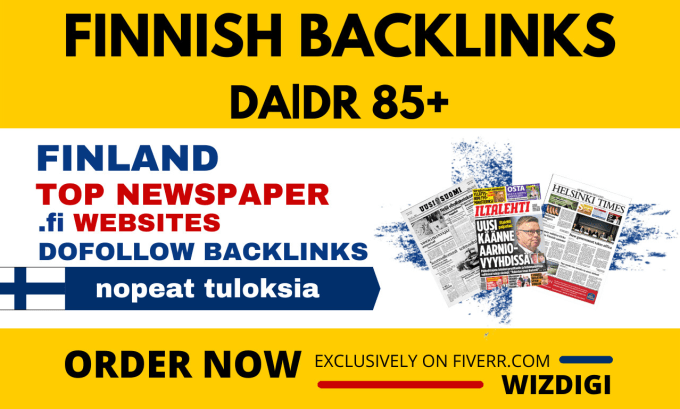 Gig Preview - Increase finland SEO rankings from top fi  newspapers finnish backlinks