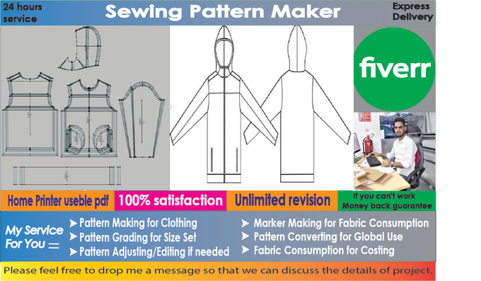 Gig Preview - Make all items sewing pattern maker for your clothes