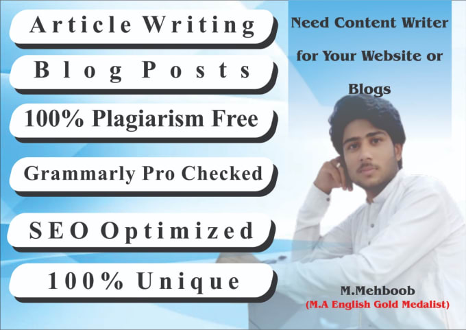 Bestseller - write high quality SEO articles,blog posts and site content