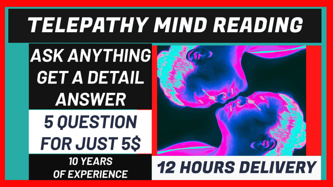 Gig Preview - Do telepathy mind reading in 12 hours