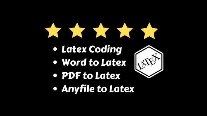 Gig Preview - Do latex coding and convert any file into latex