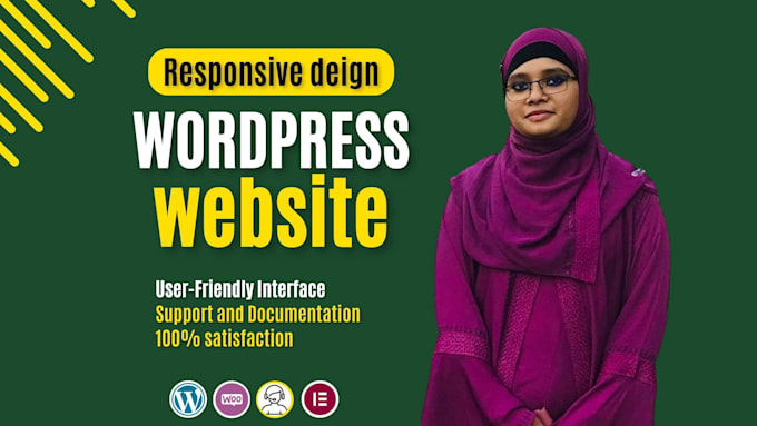 Gig Preview - Create wordpress website design, redesign, clone ecommerce by elementor pro